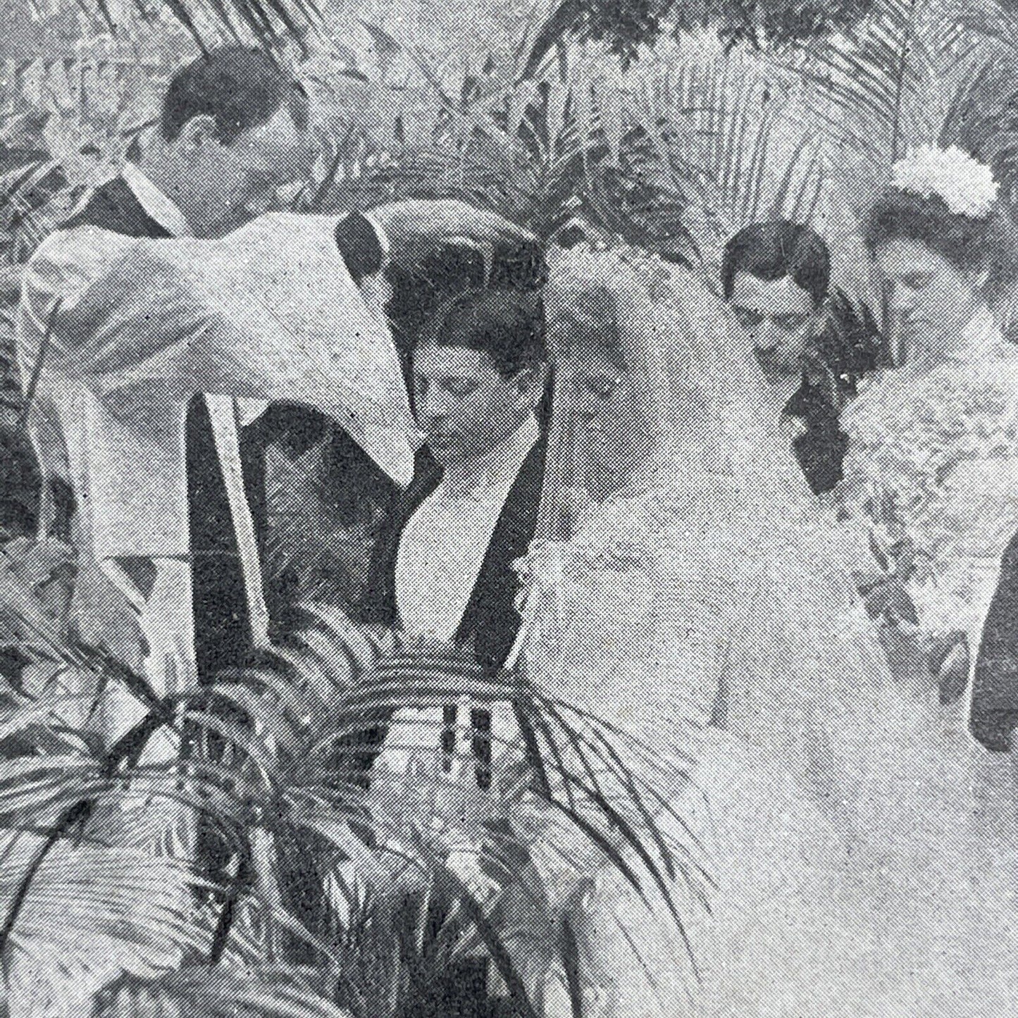 Antique 1905 Bride And Groom Blessed At Wedding Stereoview Photo Card P580-025