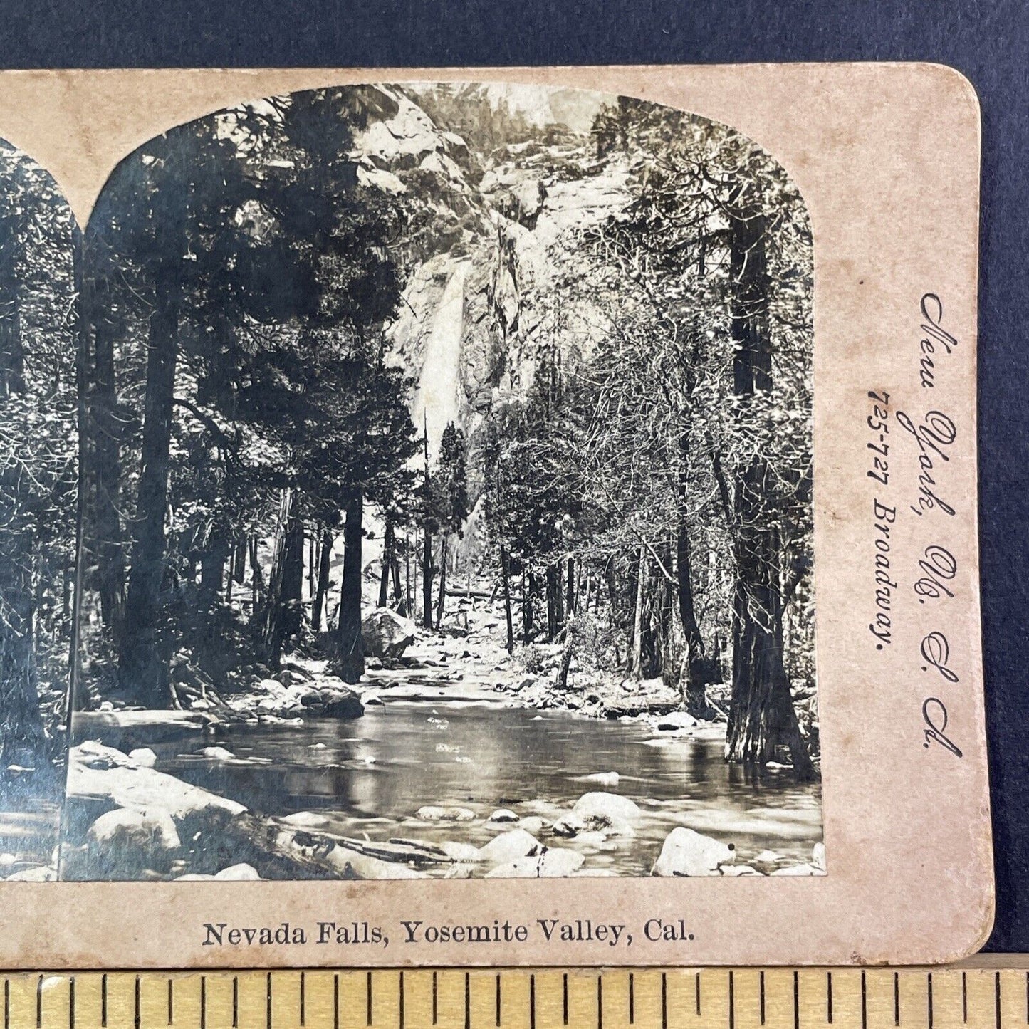 Nevada Falls Yosemite CA Stereoview Roddo Y. Young Antique c1890 X3627