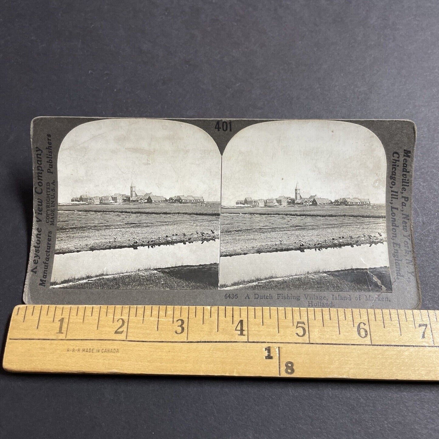 Antique 1910s Marken Holland Netherlands Village Stereoview Photo Card P5071