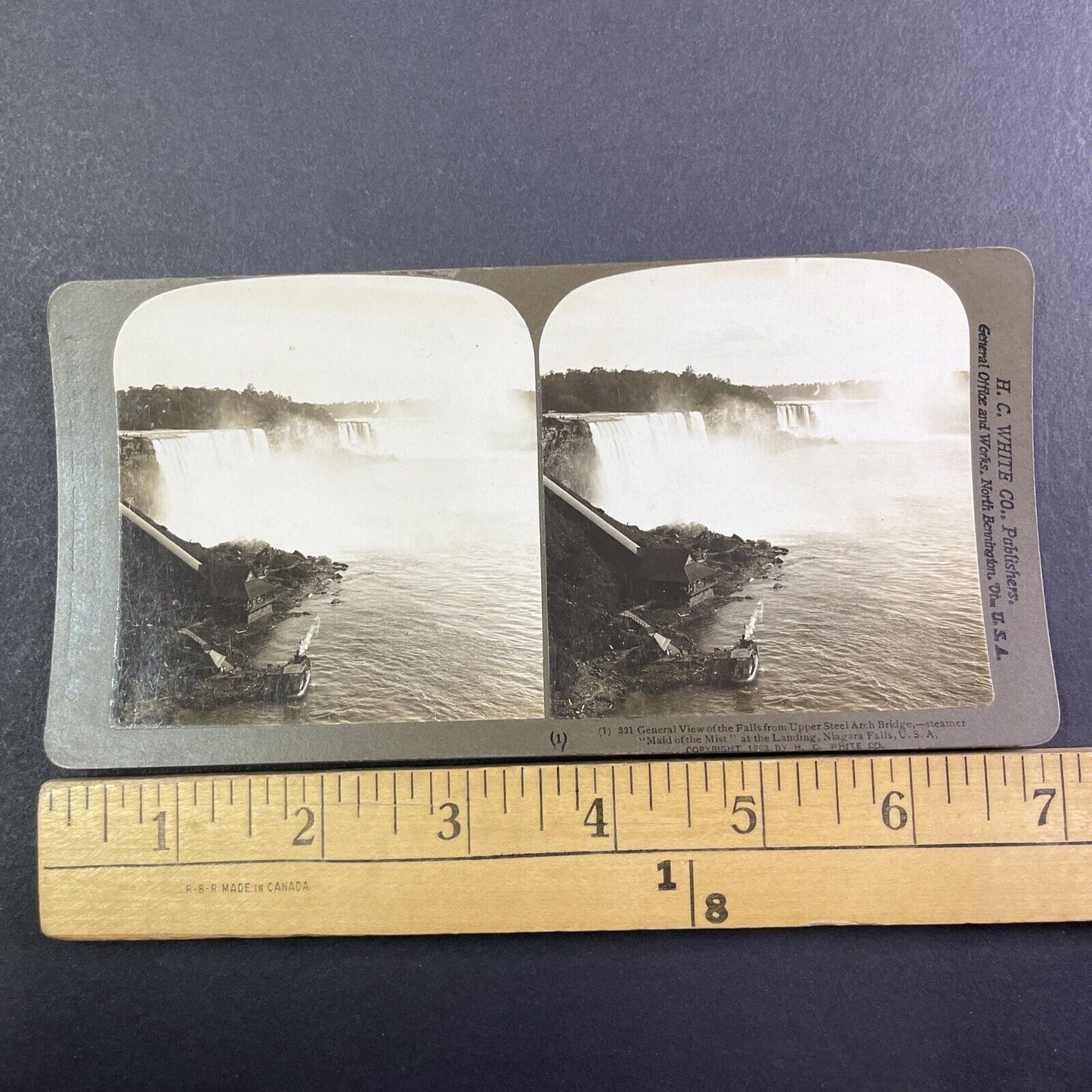 Maid of the Mist Loading Dock Niagara Falls Stereoview Antique c1903 Y1450