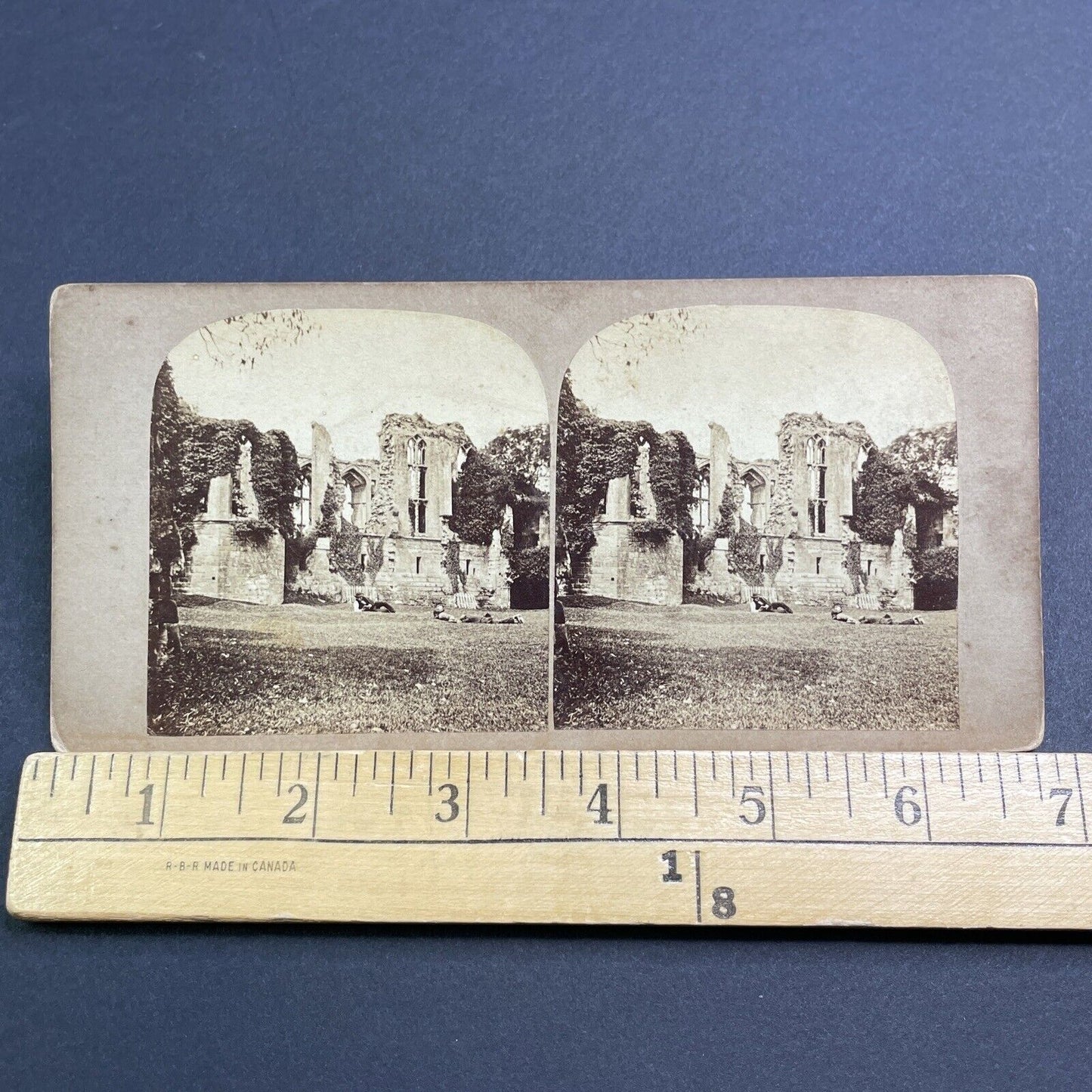 Antique 1870s Kenilworth Castle Warwickshire England Stereoview Photo Card V478