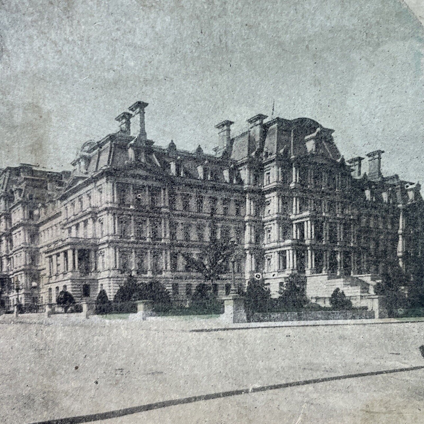 Antique 1890s War & Navy Building Washington DC Stereoview Photo Card P2539