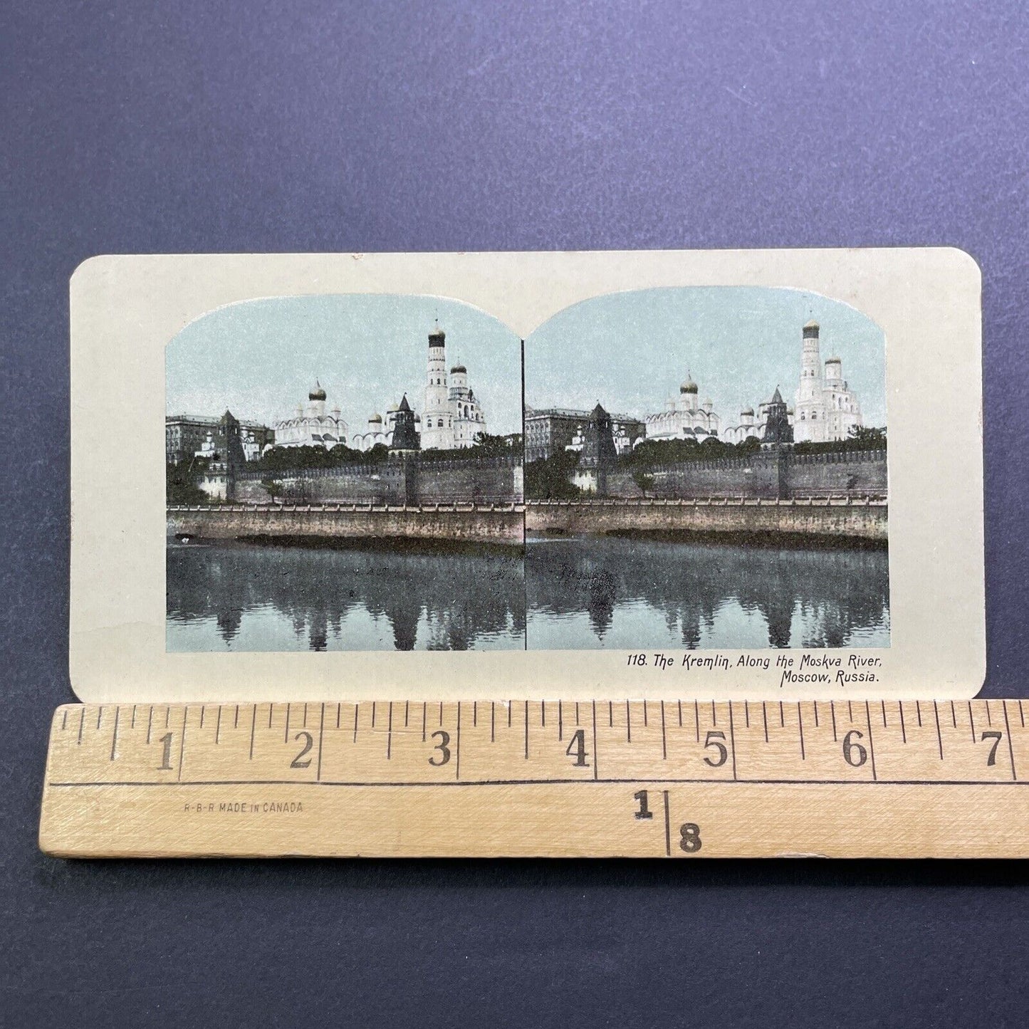 Antique 1910s The Kremlin In Moscow Russia Stereoview Photo Card V3582