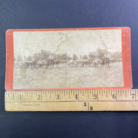 Civil War Union Cavalry Stereoview West Point Academy NY Antique c1865 X1352