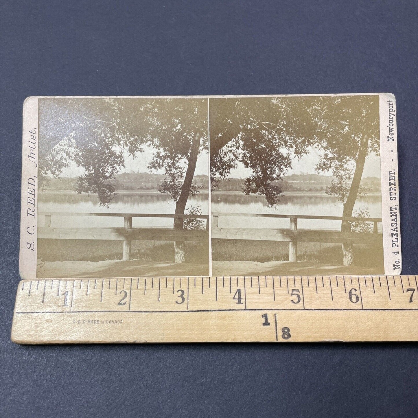 Antique 1871 The Merrimack River South New Hampshire Stereoview Photo Card V2114