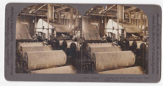 Antique 1905 The Dallas Cotton Mills Co. Factory, Dallas Texas Photo Card P116