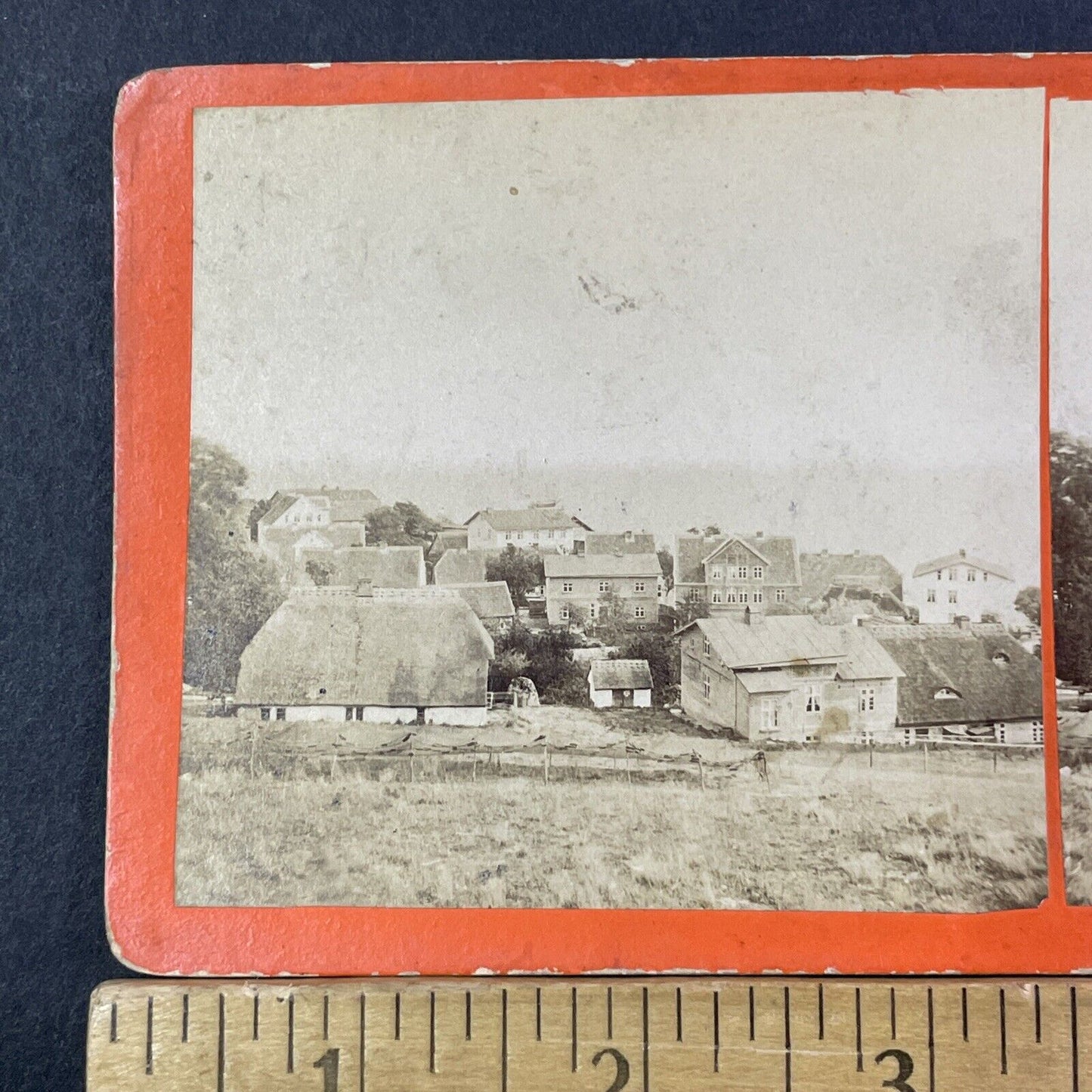 Village Of Putbus Germany Stereoview Very Early Photo Antique c1869 X2554