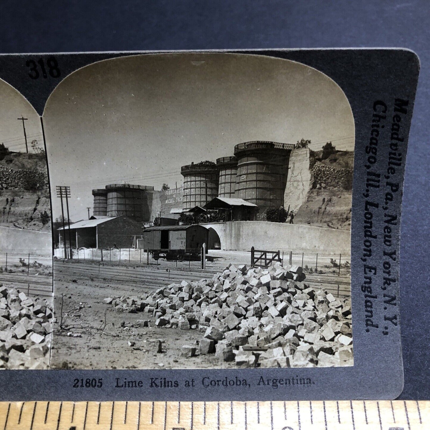 Antique 1920s Brick Factory Cordoba Argentina Stereoview Photo Card P2029