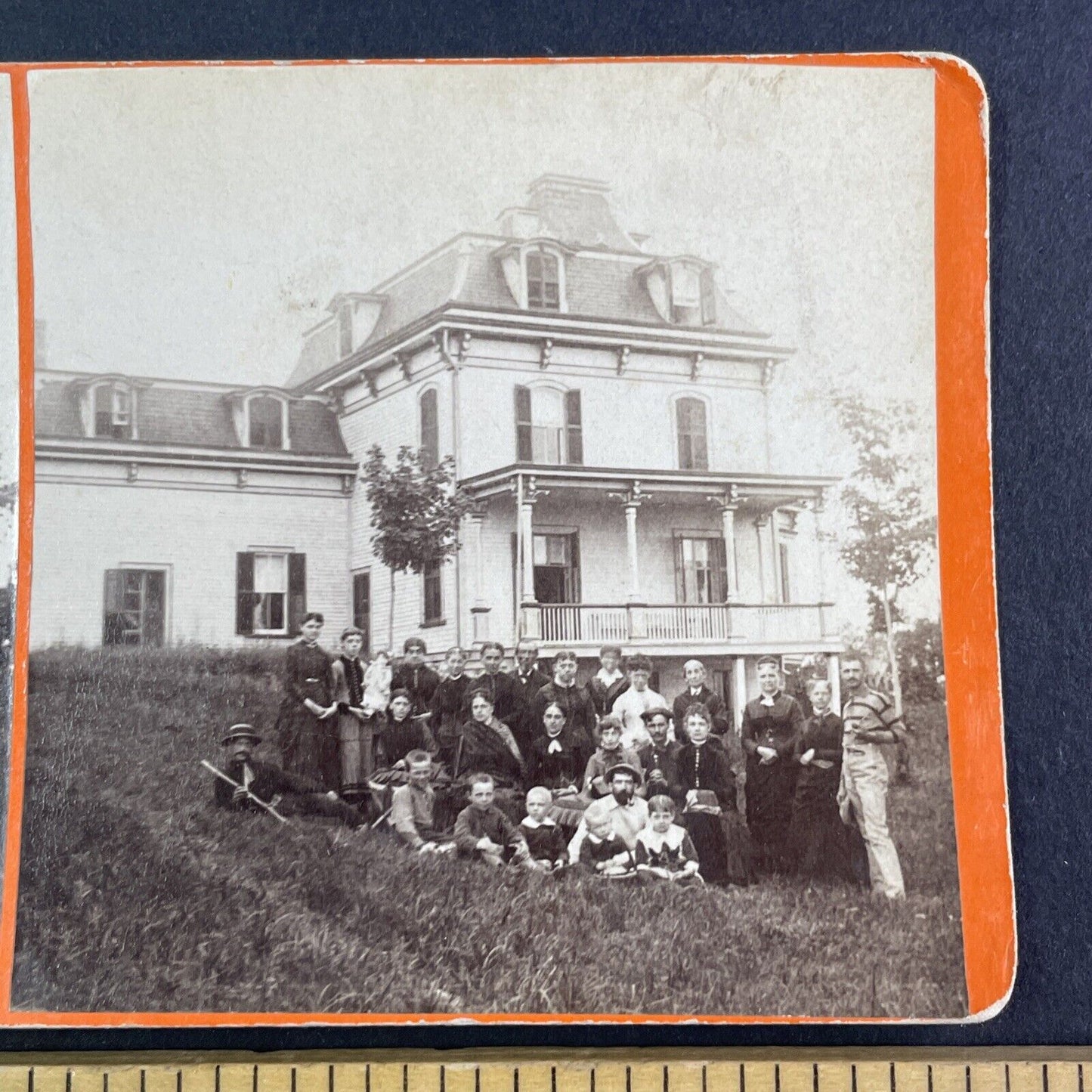 The Whittaker House Mansion Stereoview Liberty New York Antique c1870s Y2493