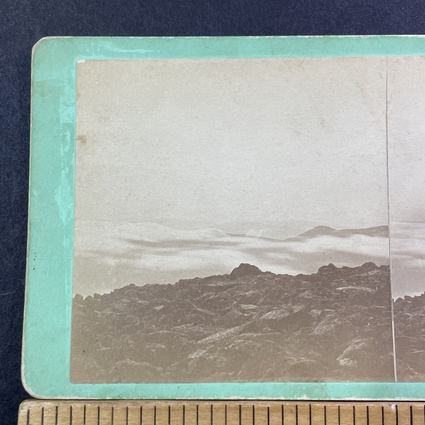 Mount Washington Sunset NH Stereoview MC Harriman Antique c1875 X1214
