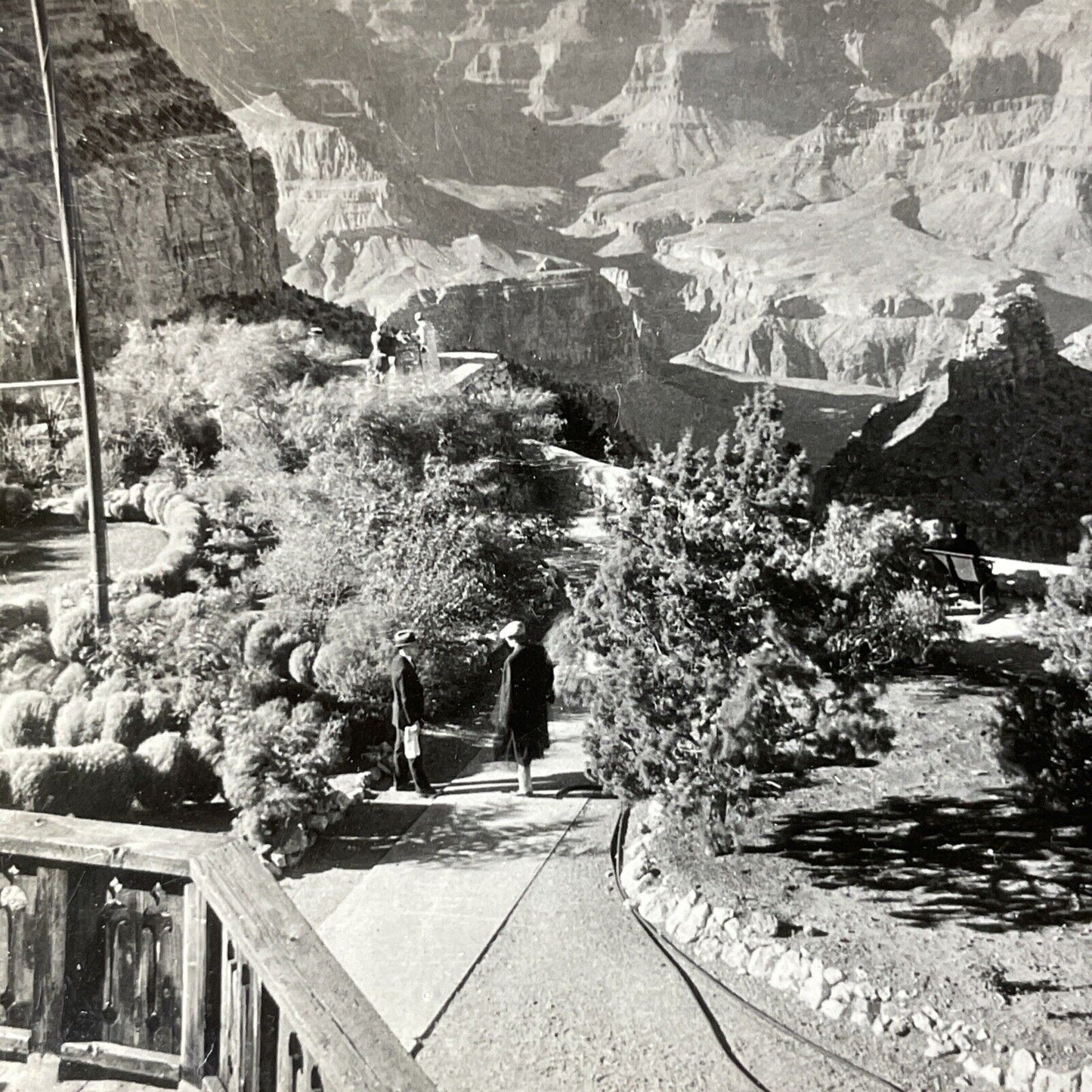 Antique 1920s El Tovar Grand Canyon National Park Stereoview Photo Card V2811