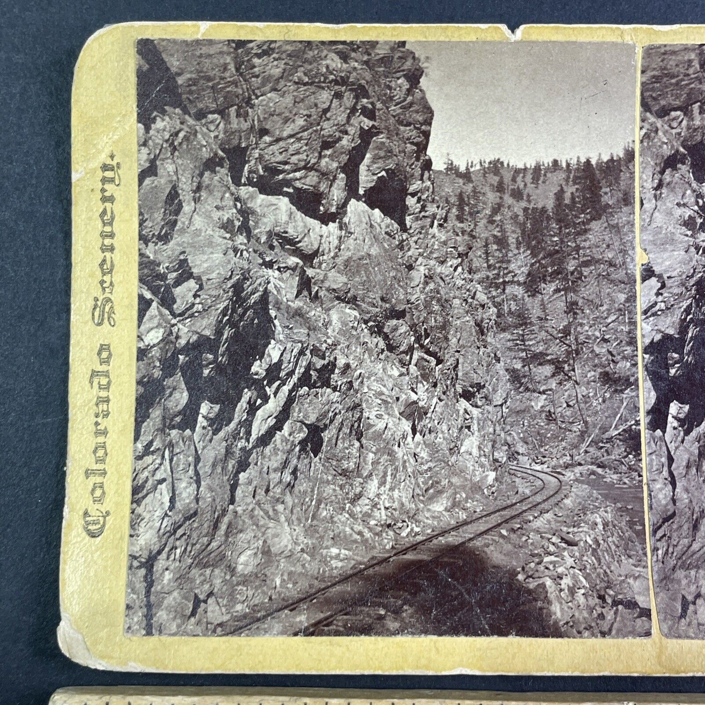 Clear Creek Colorado Rocky Point Pass Stereoview W.G. Chamberlain c1870 Y2414