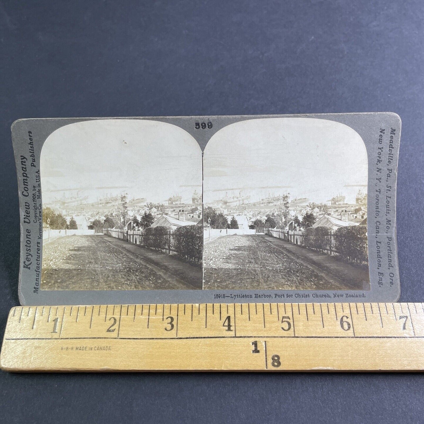 Antique 1908 City Of Christchurch New Zealand Stereoview Photo Card P2197