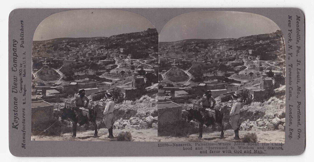 Antique 1900 Jesus' Birthplace, Nazareth, Israel-Palestine Photo Card P112