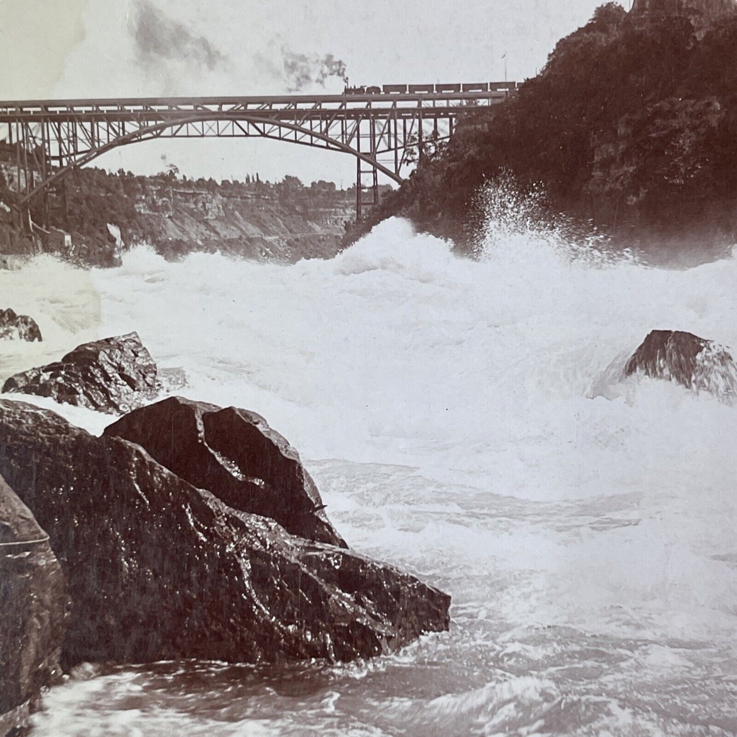Niagara Falls Whirlpool Rapids Stereoview George and Rawlings c1901 Y1447