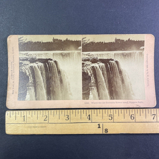 Where Terrapin Tower was Blown Up with Dynamite Stereoview Antique c1898 Y2143