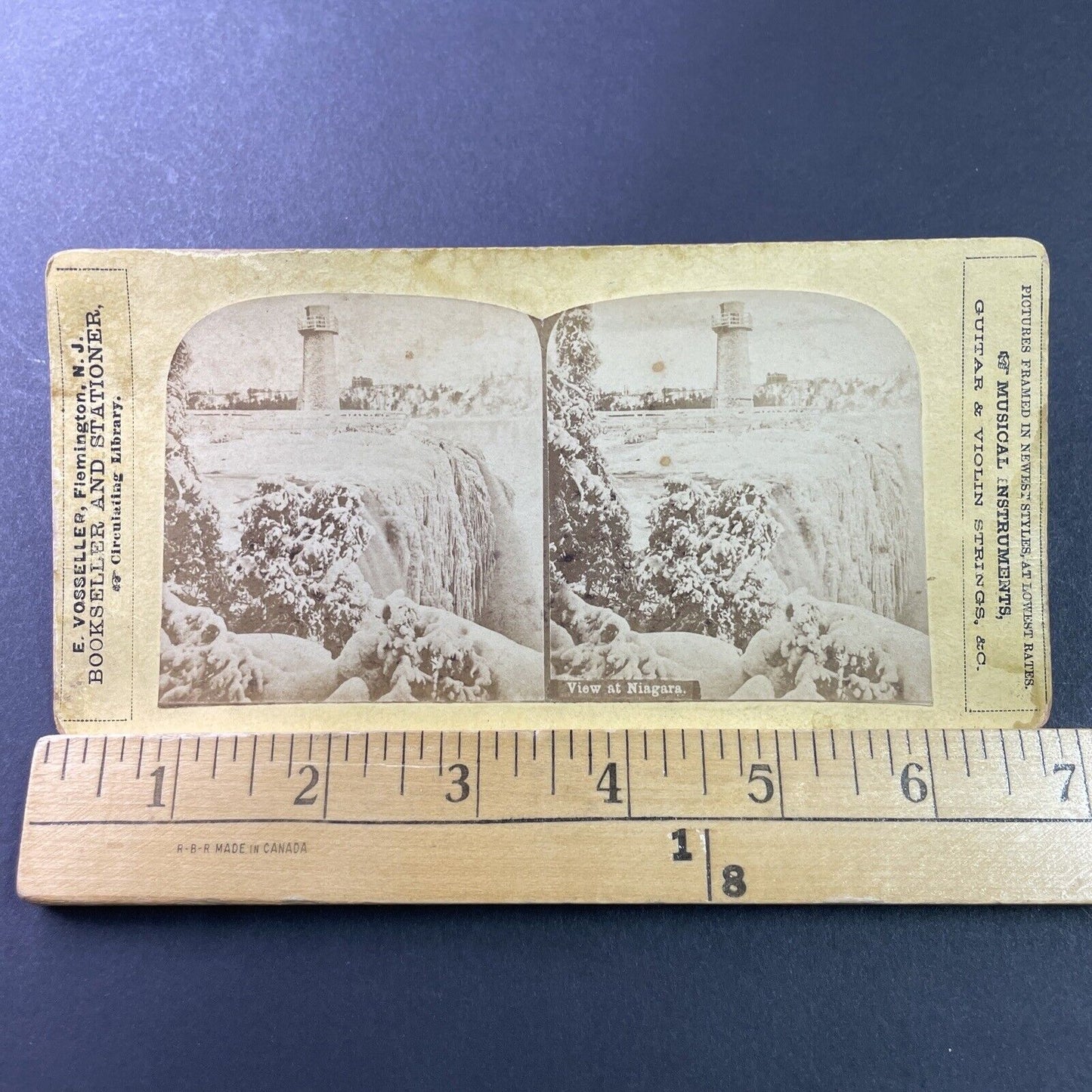 Antique 1869 Terrapin Tower Goat Island Niagara Falls Stereoview Photo Card 3324