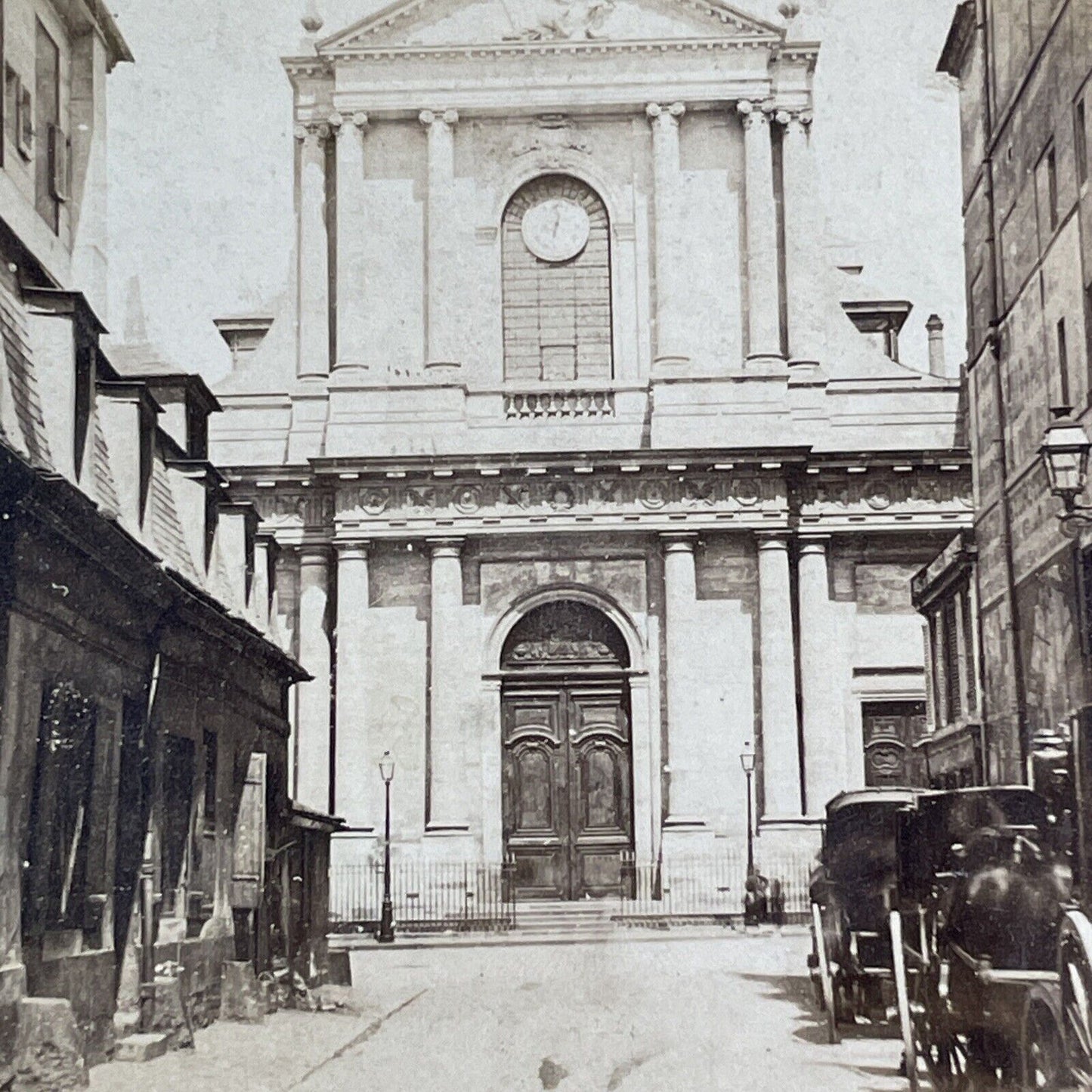 St. Thomas' Church Paris France Stereoview Photo Antique c1870 X3270