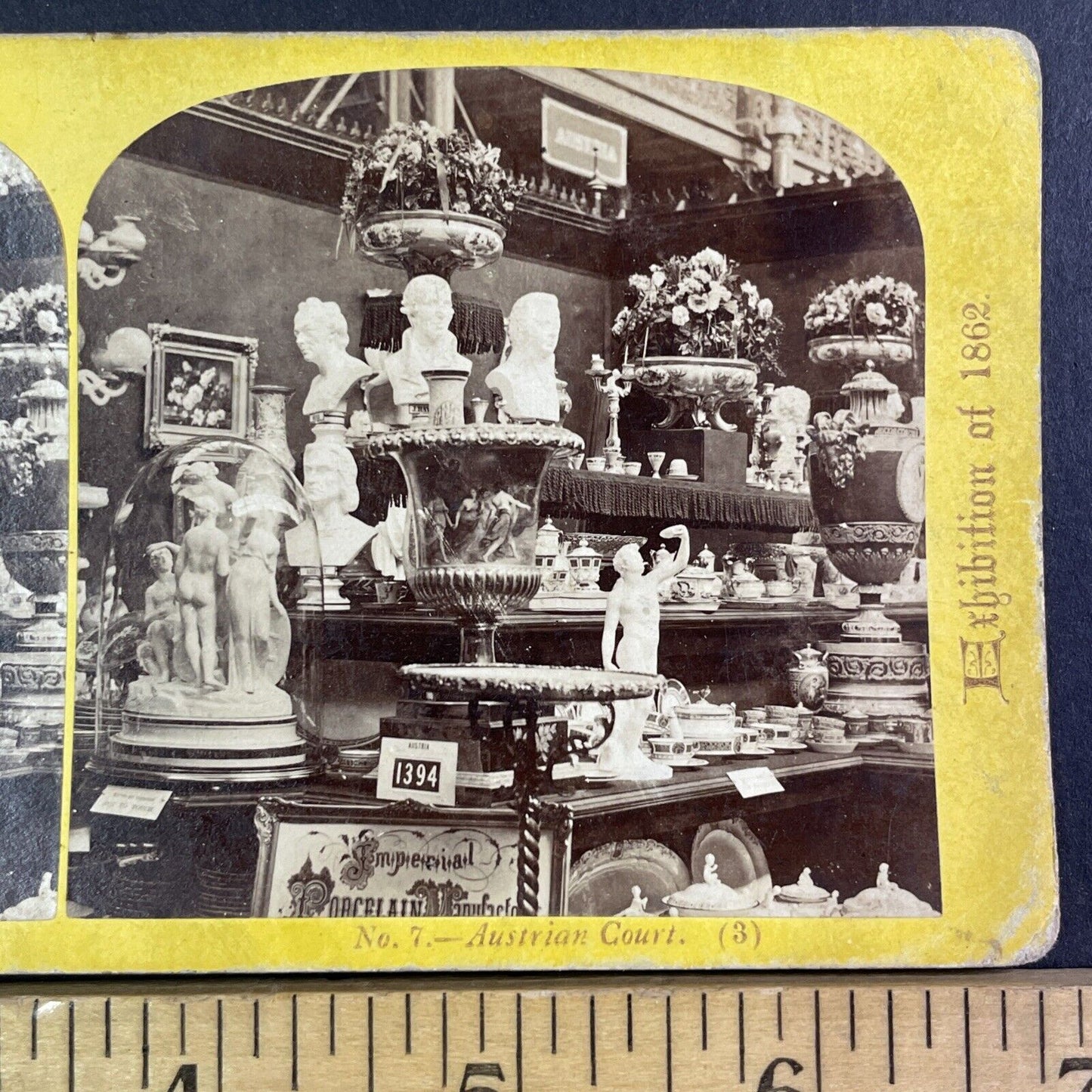 Imperial Porcelain Co Display Stereoview London Exhibition Antique c1862 Y1401