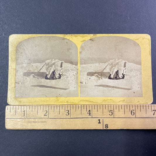 US Signal Service Mount Washington NH Stereoview Photo Card Antique 1872 X916