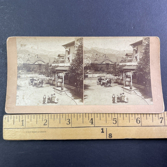 Rincon Hill California Wealthy Homes Stereoview BW Kilburn Antique c1880 X3806