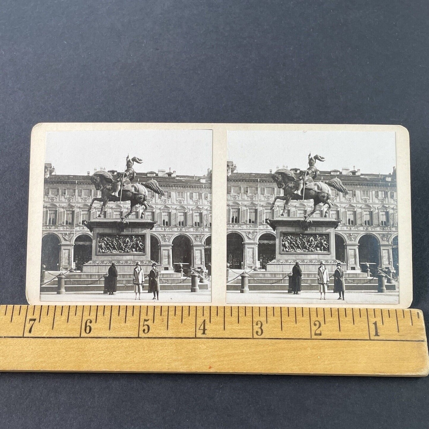 Antique 1925 Duke Emanuele Filiberto Turin Italy OOAK Stereoview Photo Card 3237