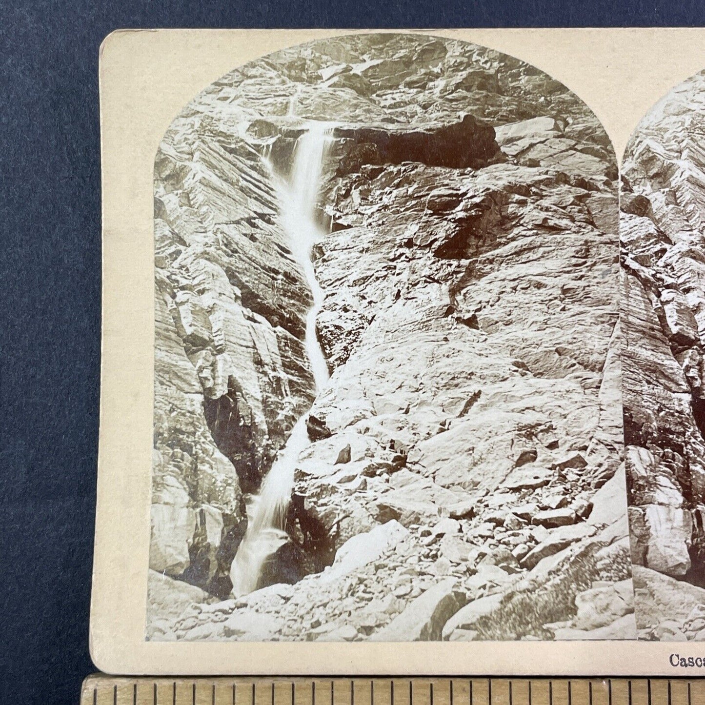 Tuckerman's Ravine NH Stereoview BW Kilburn Photo Card Antique c1880 X855