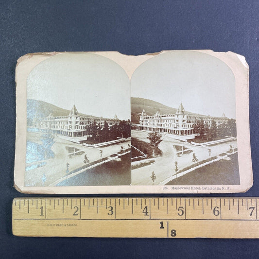 Maplewood Hotel Bethlehem New Hampshire Stereoview Antique c1878 Y1047 SIGNED!