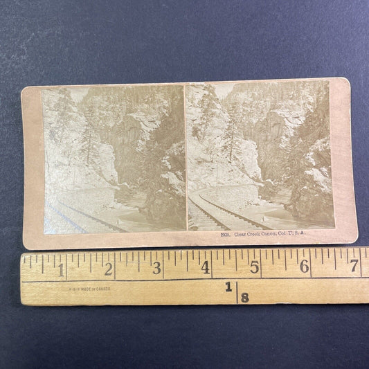 Clear Creek Canyon Colorado Stereoview BW Kilburn Antique c1885 X3652