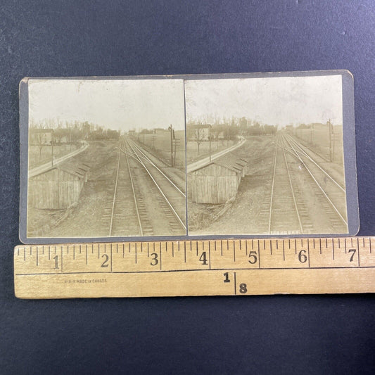 Brush Lake Ohio Farms Stereoview Pennsylvania Railroad Antique c1908 X1503