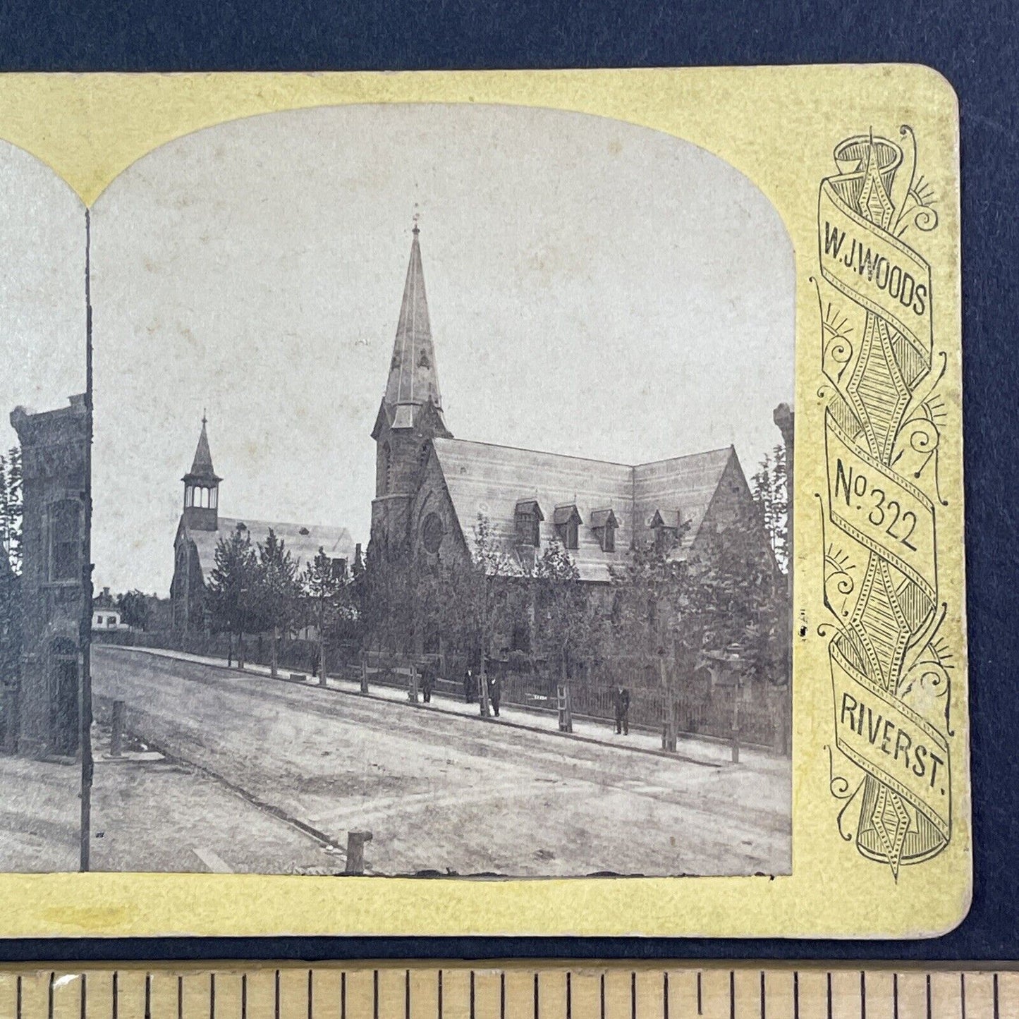 Church of the Ascension in Troy New York Stereoview W. Woods c1870s Y1001