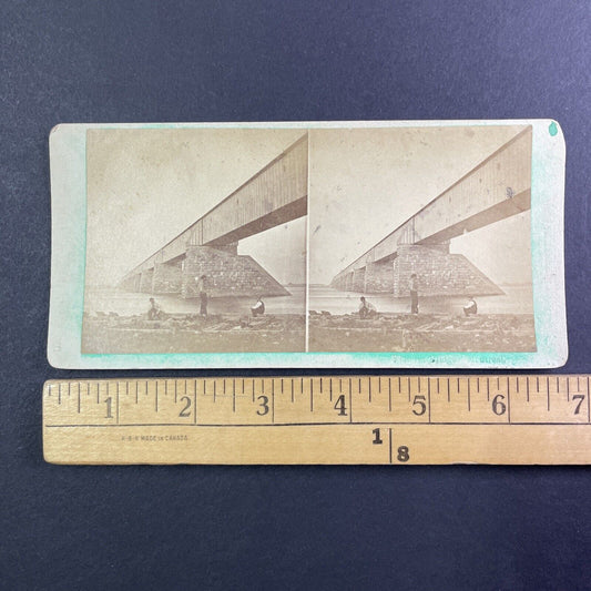 Victoria Bridge Montreal Quebec Canada Stereoview c1860s Y1708