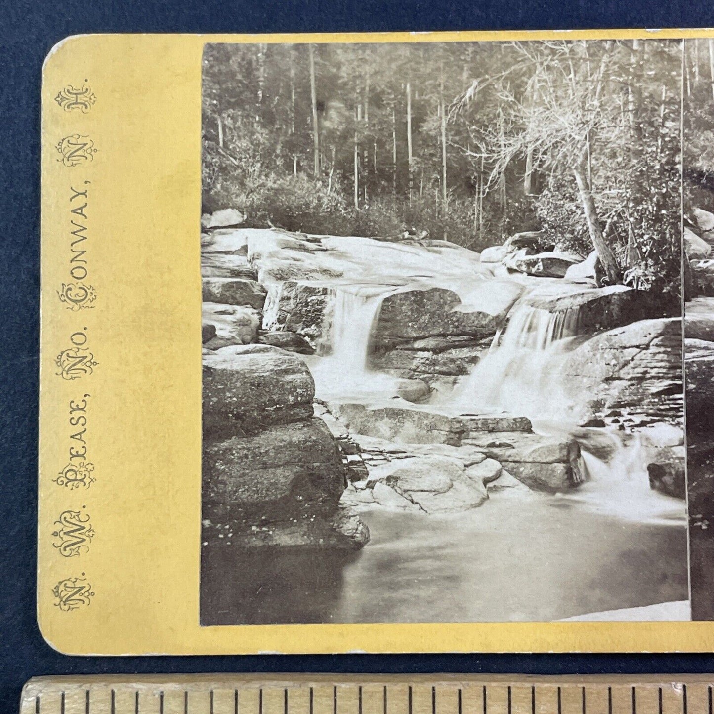 Diana's Baths North Conway New Hampshire Stereoview N.W. Pease c1870s Y877