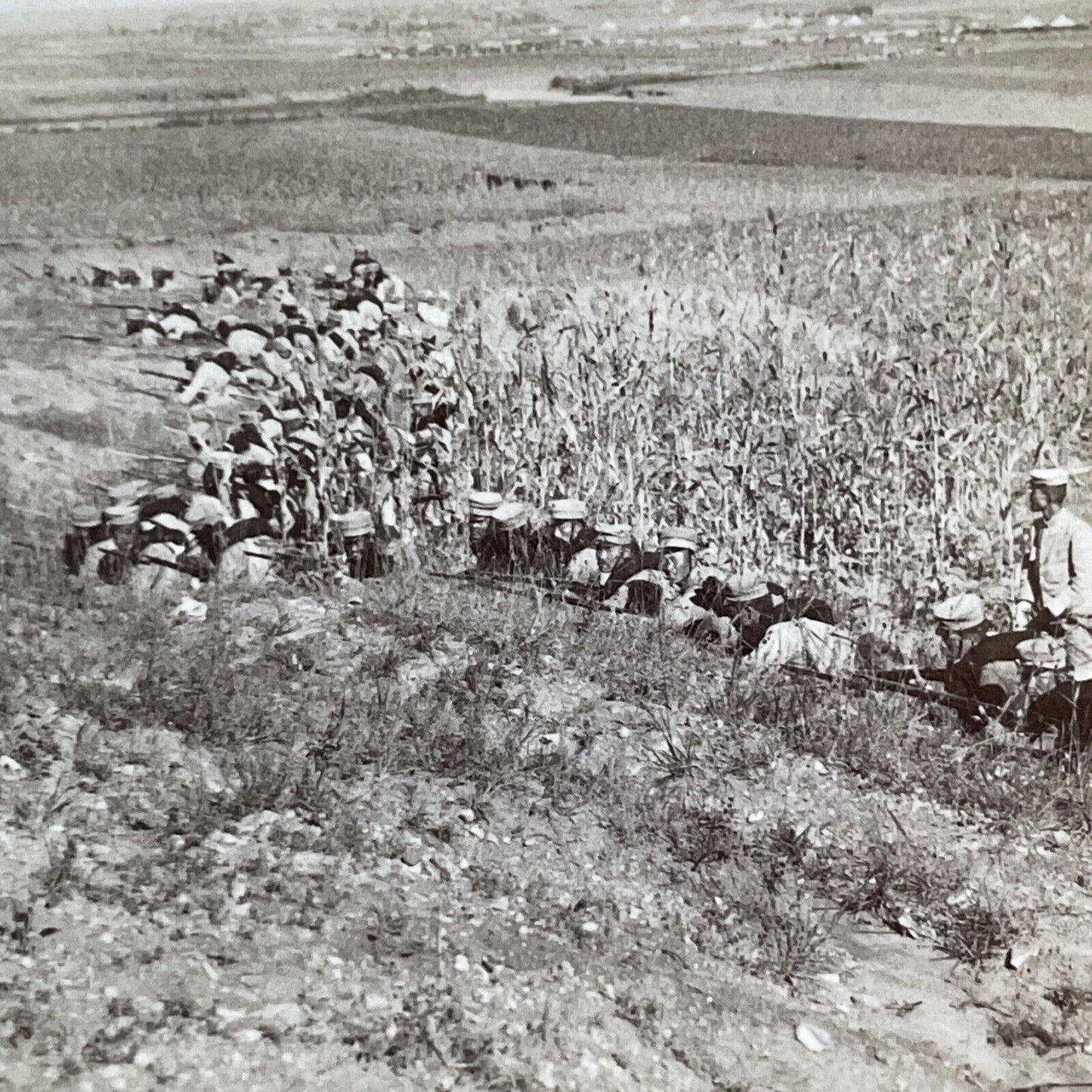 Japanese Troops In Dalian China Stereoview Military Army Antique c1905 X2468