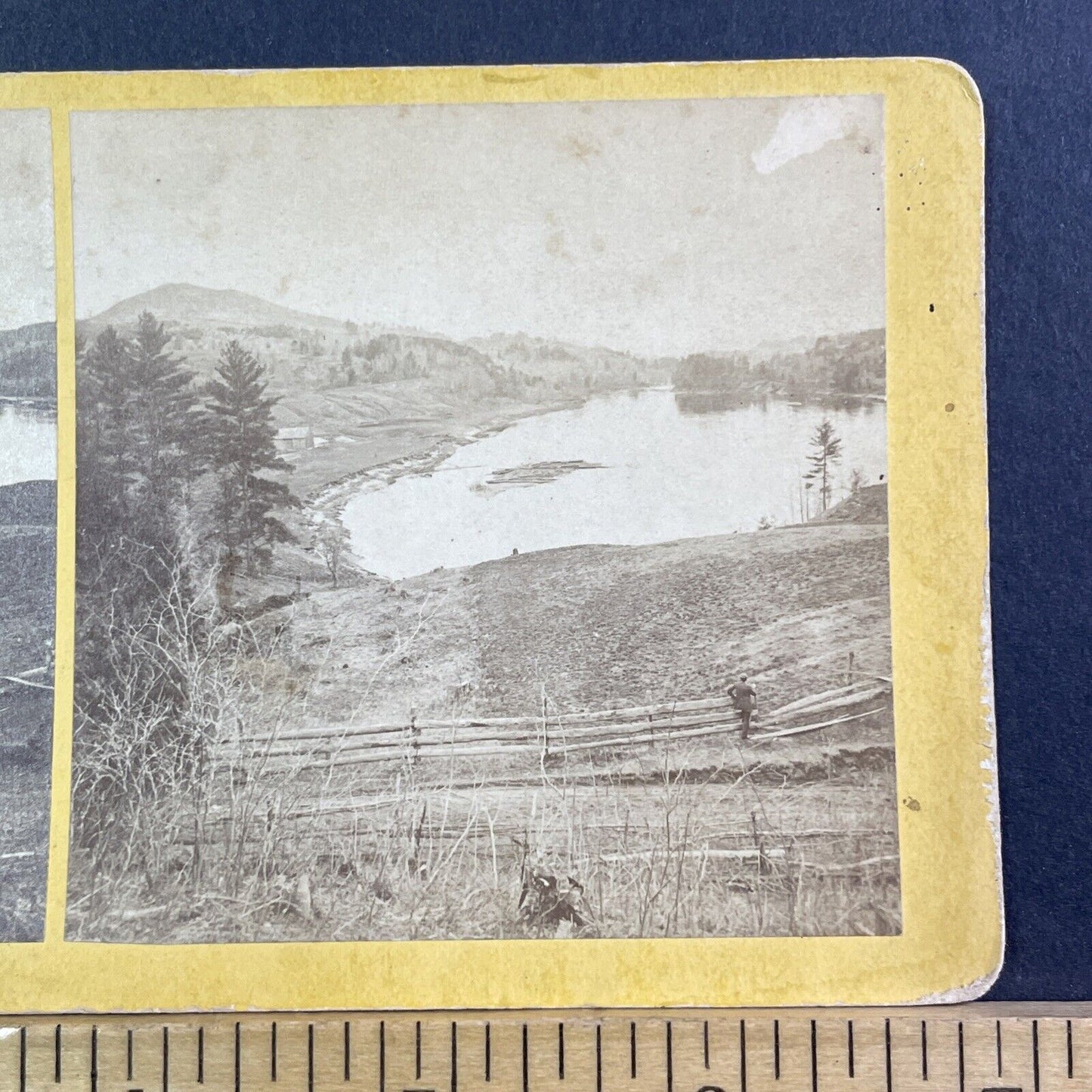 East Georgia Vermont Near Fairfax Stereoview Highbridge Rd Antique c1872 X1856