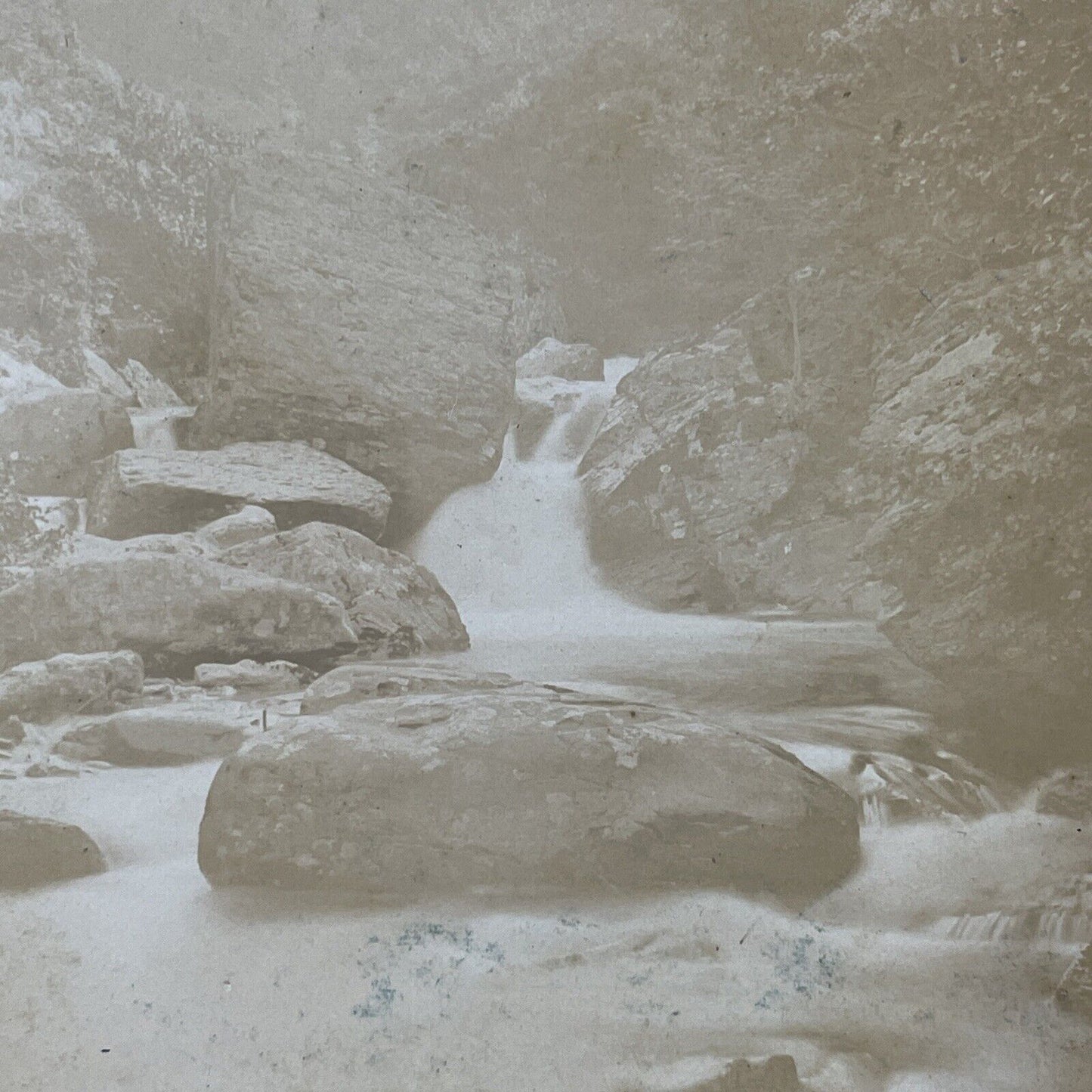 Antique 1910 River Dyfi Ceredigion Wales England Stereoview Photo Card V2203