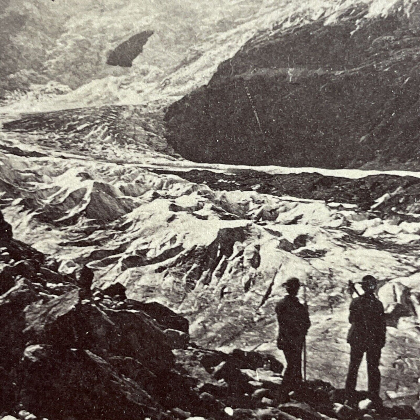 Antique 1870s Lower Glacier Grindelwald Switzerland Stereoview Photo Card P4225