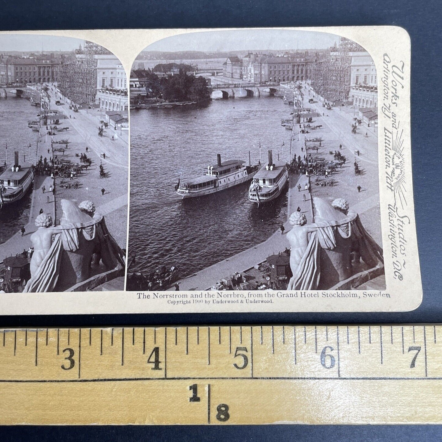 Antique 1900 Norrstrom & Norrbro Stockholm Sweden Stereoview Photo Card P899