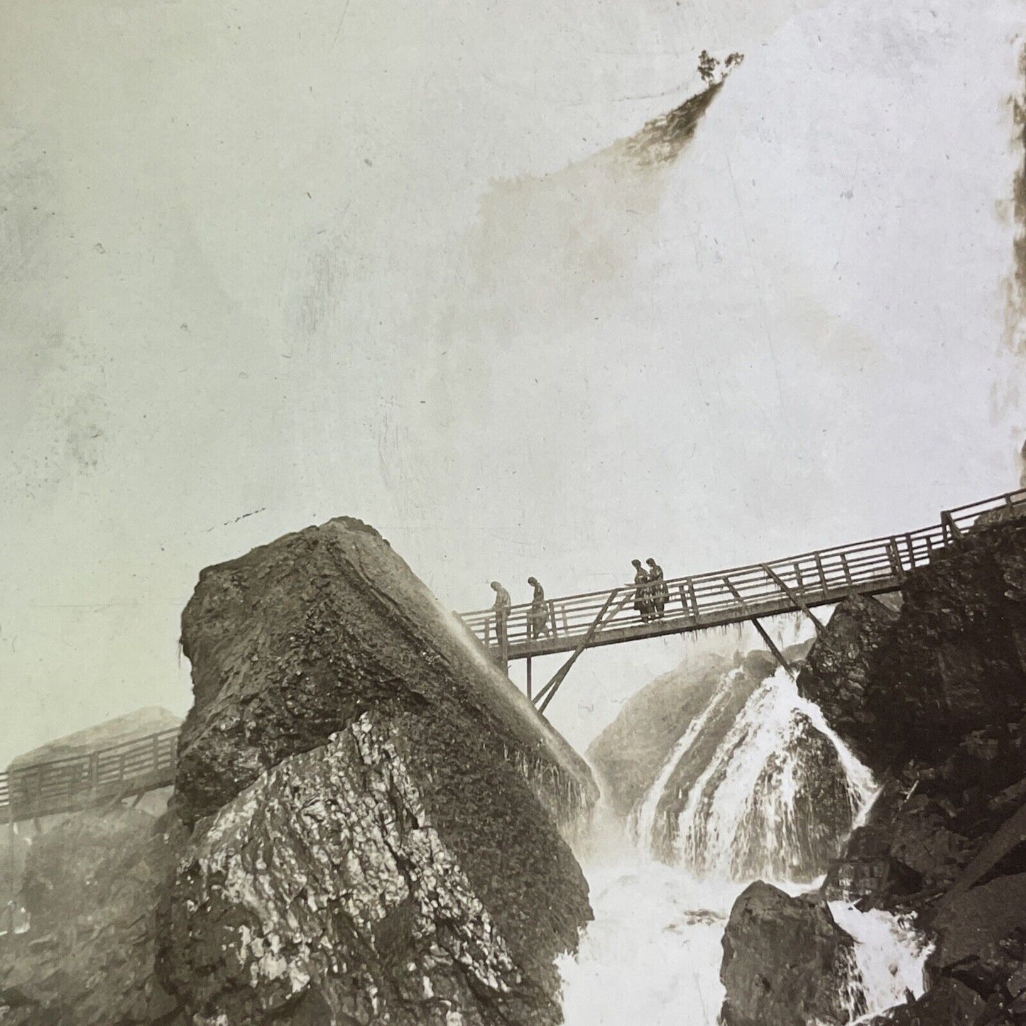 Rock of Ages Bridge Niagara Falls New York Stereoview Antique c1902 Y1460