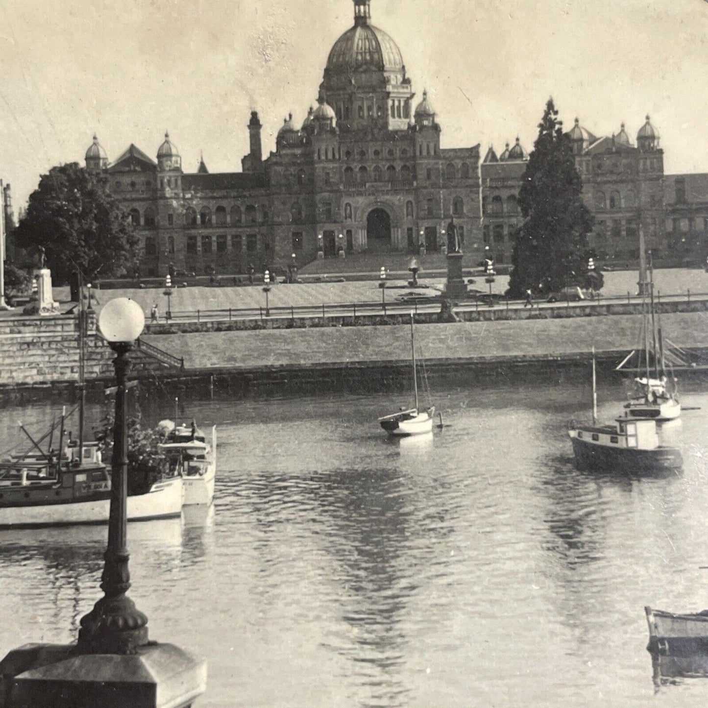 Antique 1920s Victoria British Columbia Buildings Stereoview Photo Card P4935