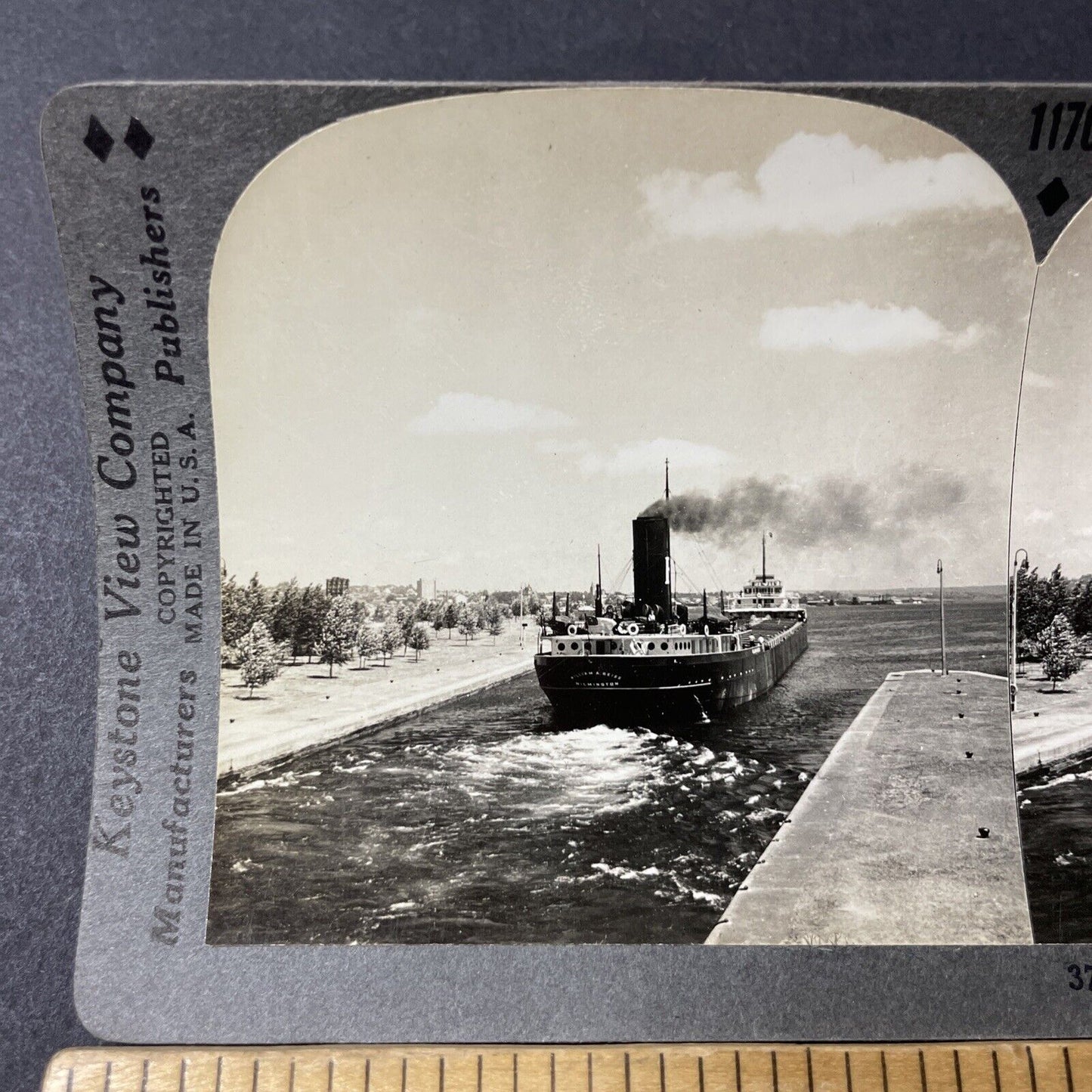 Antique 1930s William A Reiss Steamship Before Wreck Stereoview Photo Card V2616