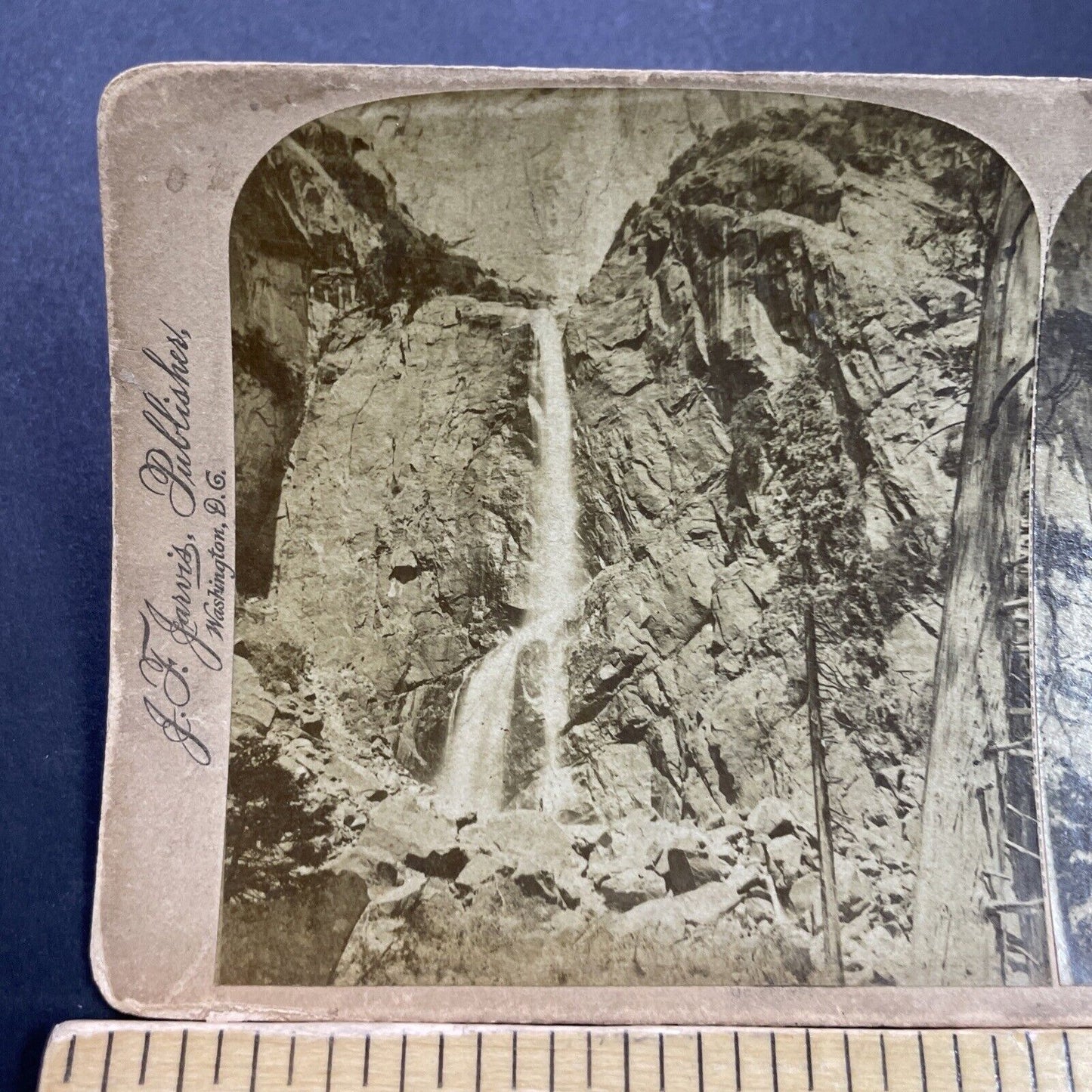 Antique 1880s Yosemite Falls California Stereoview Photo Card P3566