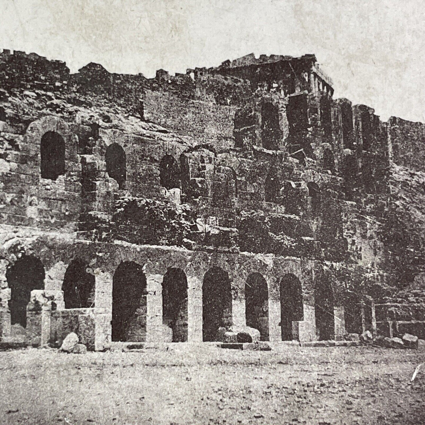 The Forum Rome Italy Ruins Unexcavated Stereoview Antique c1852 X1888