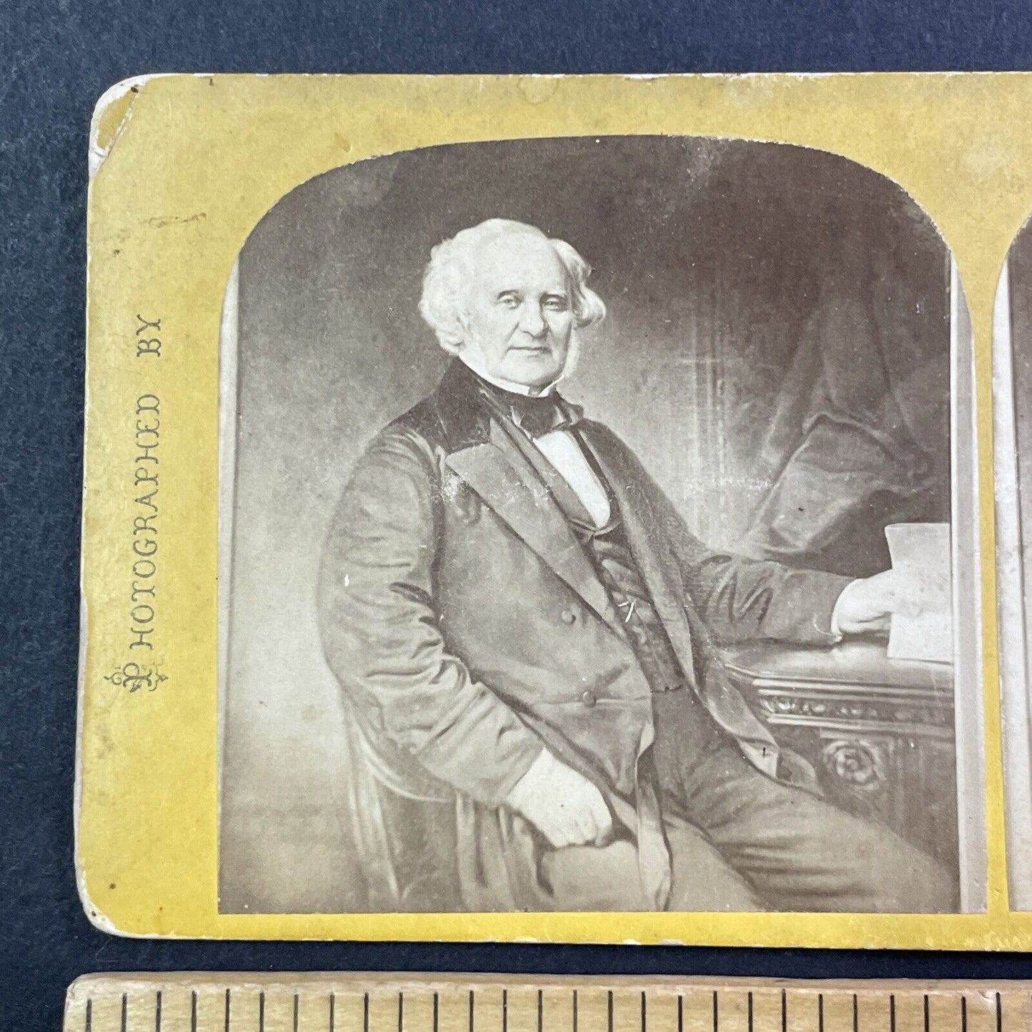 George Peabody Co-Founder JS Morgan Bank Stereoview Antique c1870s X2450