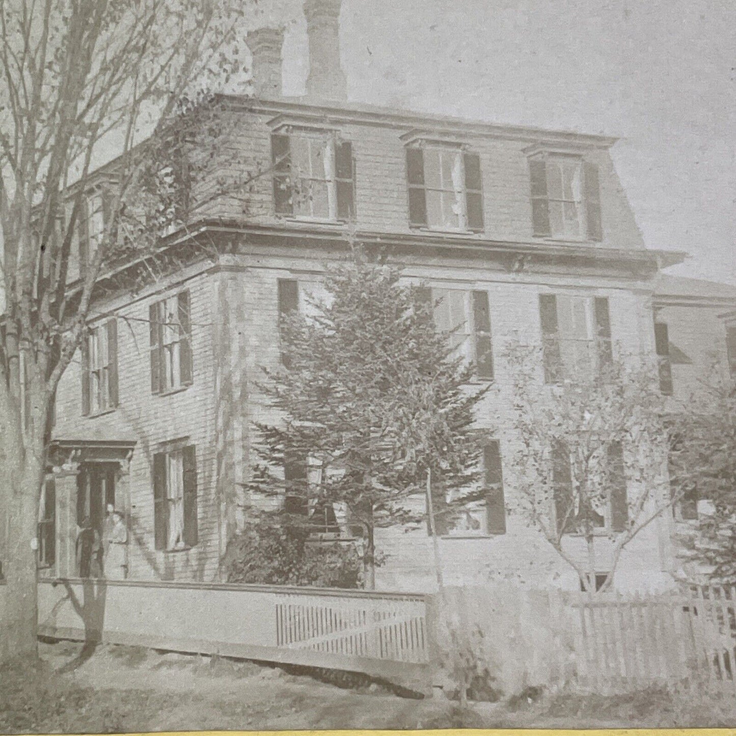 The Swett Boarding House Hanover NH Stereoview Photo Card Antique c1869 X971