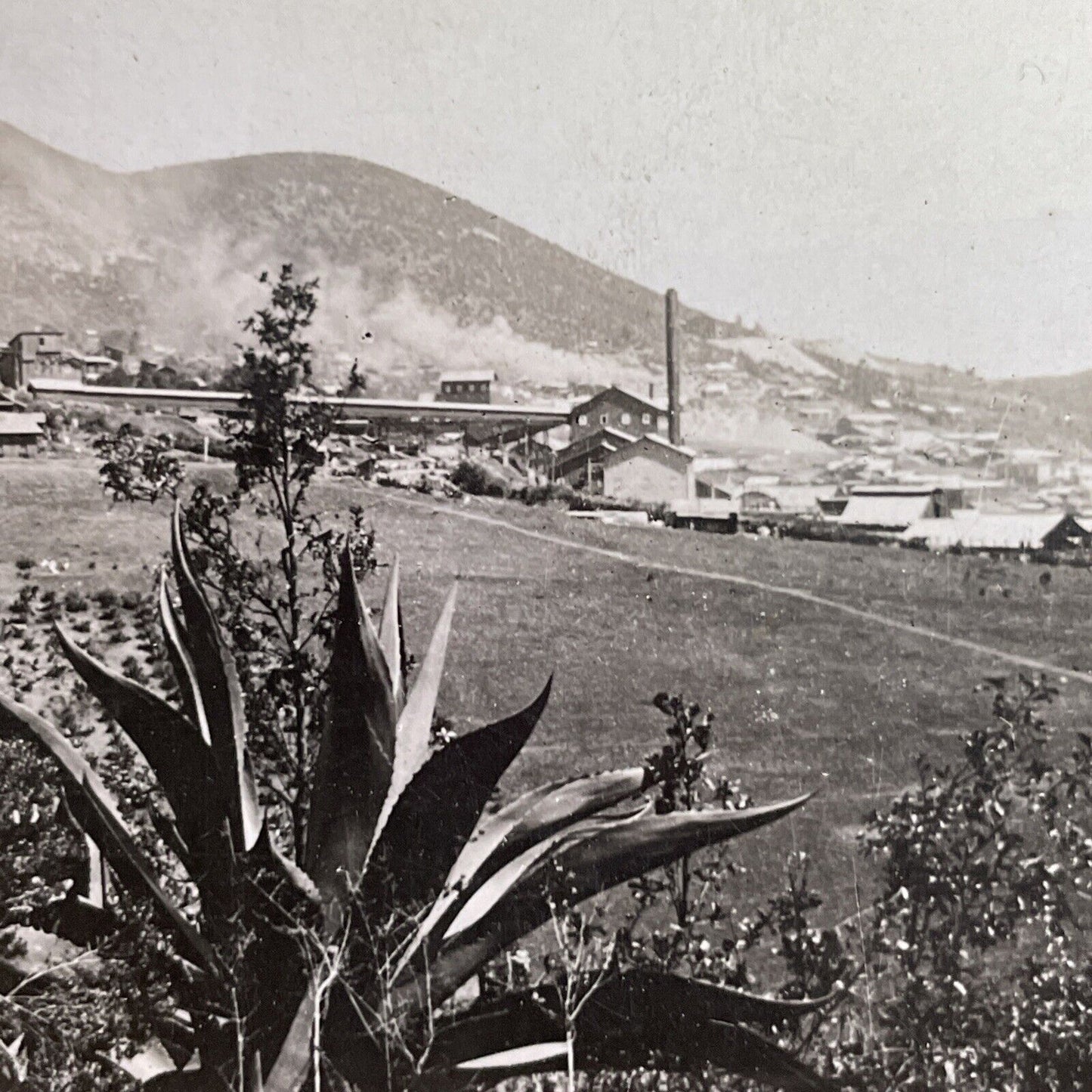 Antique 1913 El Oro Gold Mine Hidalgo Mexico Stereoview Photo Card P1607