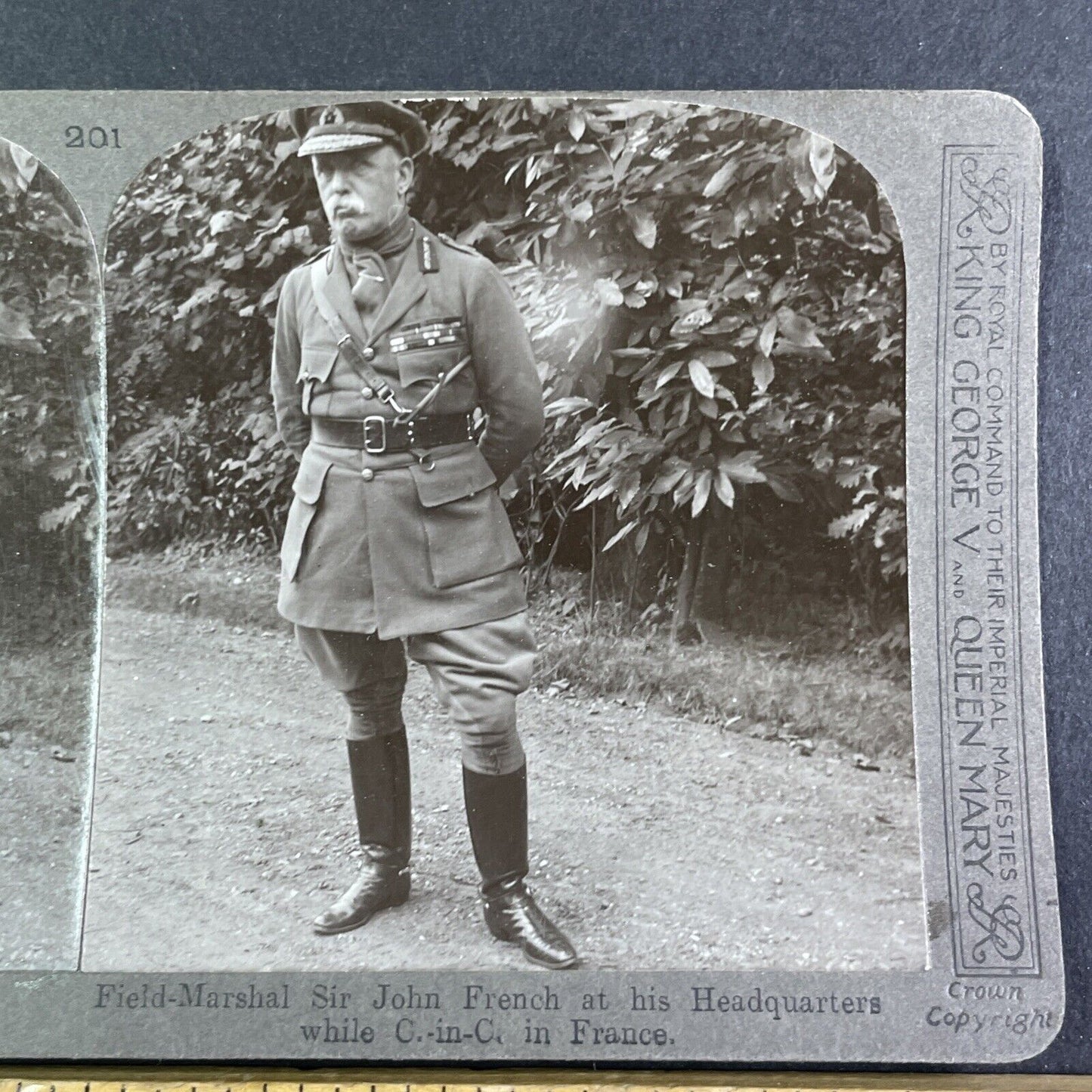 British Commander-in-Chief John French Stereoview World War I WW1 c1916 Y3029