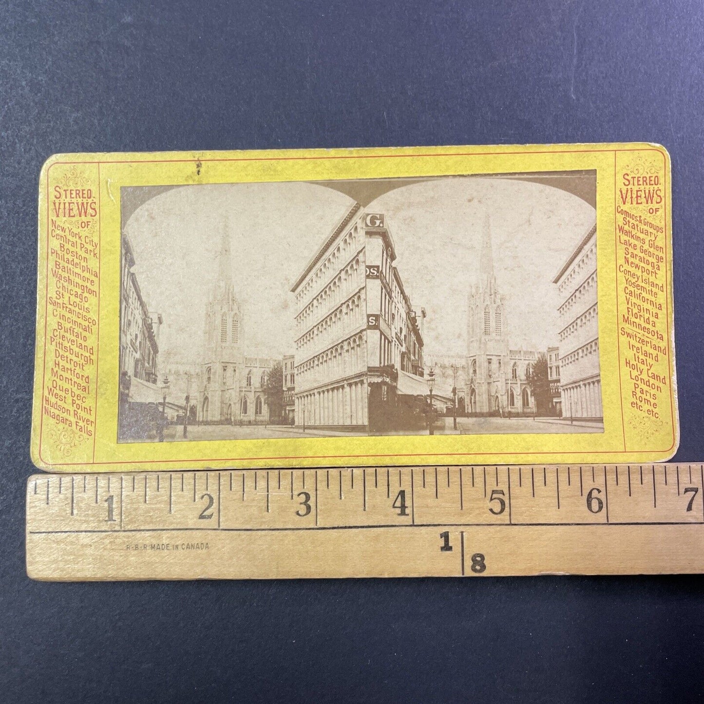 Grace Church Broadway & 9th Stereoview Manhattan NY Antique c1875 X1290