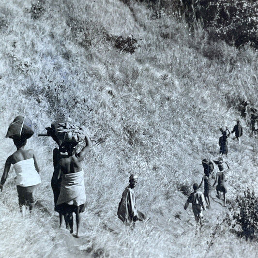 Antique 1909 Nomadic Tribe In South Africa Stereoview Photo Card P1927