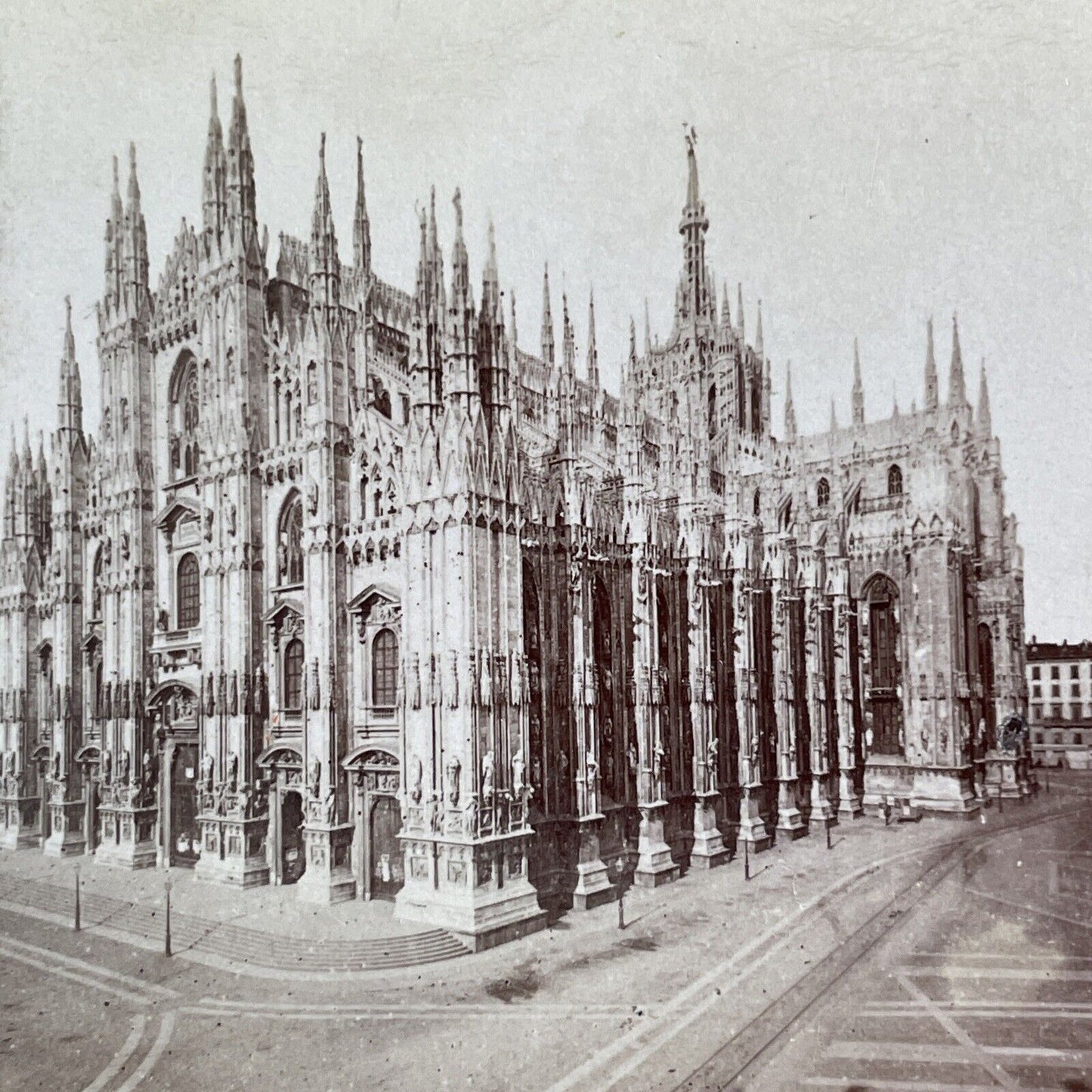 Cathedral Church Milan Italy Stereoview Giacomo Brogi Antique c1880 Y119